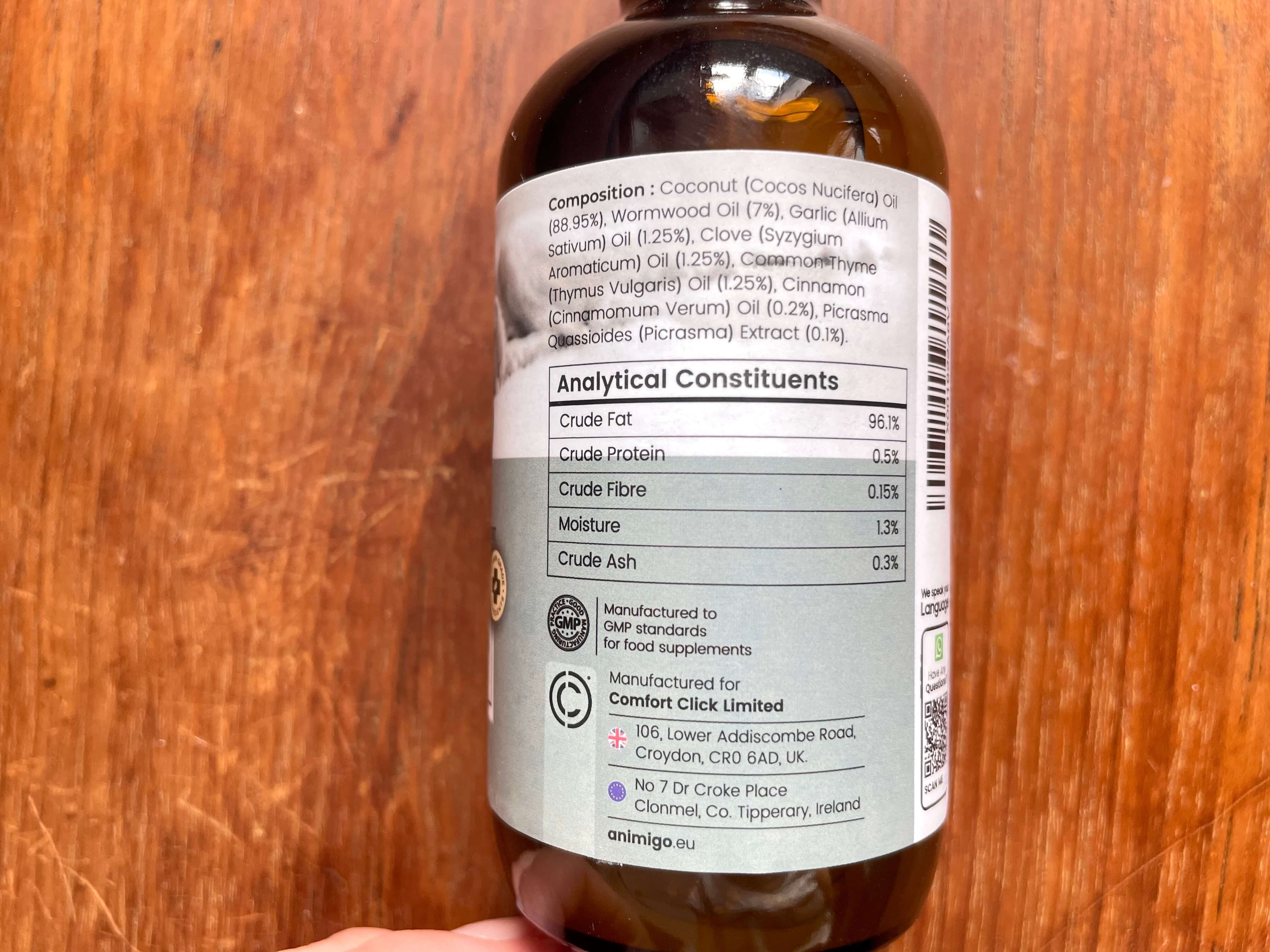 Bagside af Wormwood Advanced ormekur