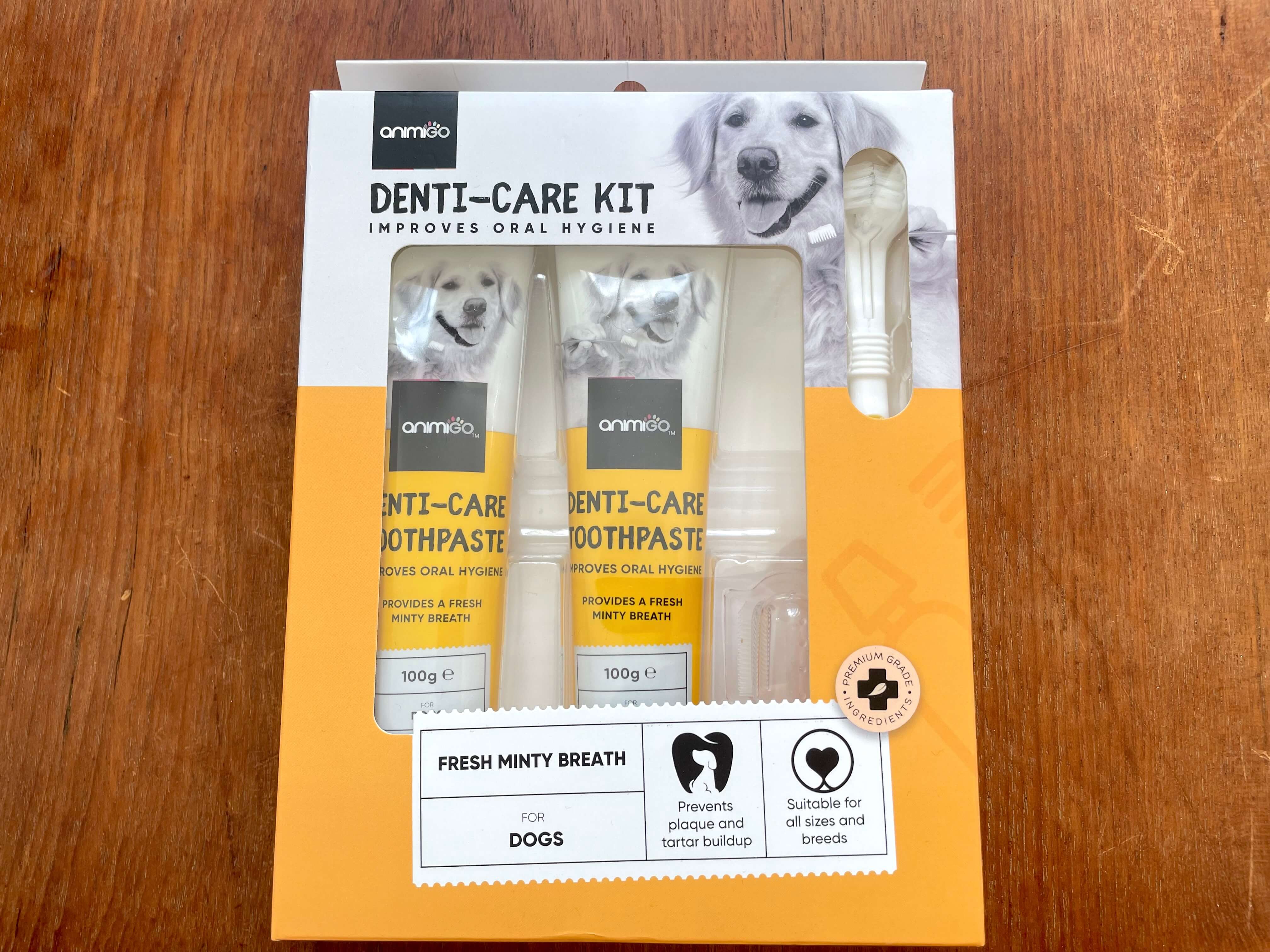 Denti-Care Kit fra Animigo på bord